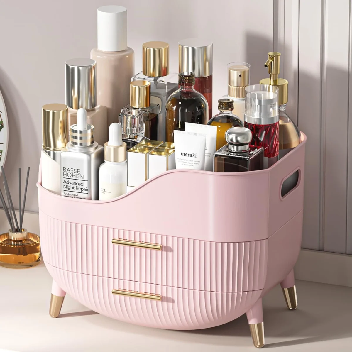 Makeup Organizer Cosmetic Storage Cases Vanity Large Capacity Skincare - Image 1