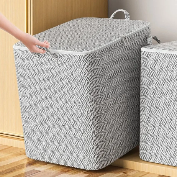 With Lids Quilt Storage Basket Non-Woven Quilt Organizer Clothes