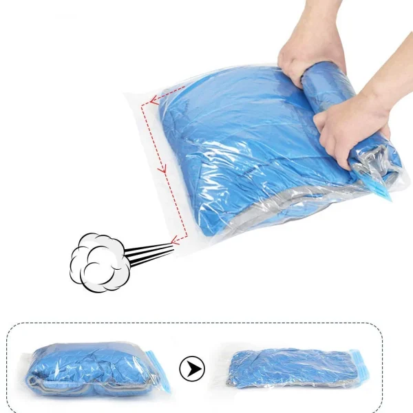 4 x Roll Up Compression Vacuum Storage Space Saving Bags Travel Home Luggage bag