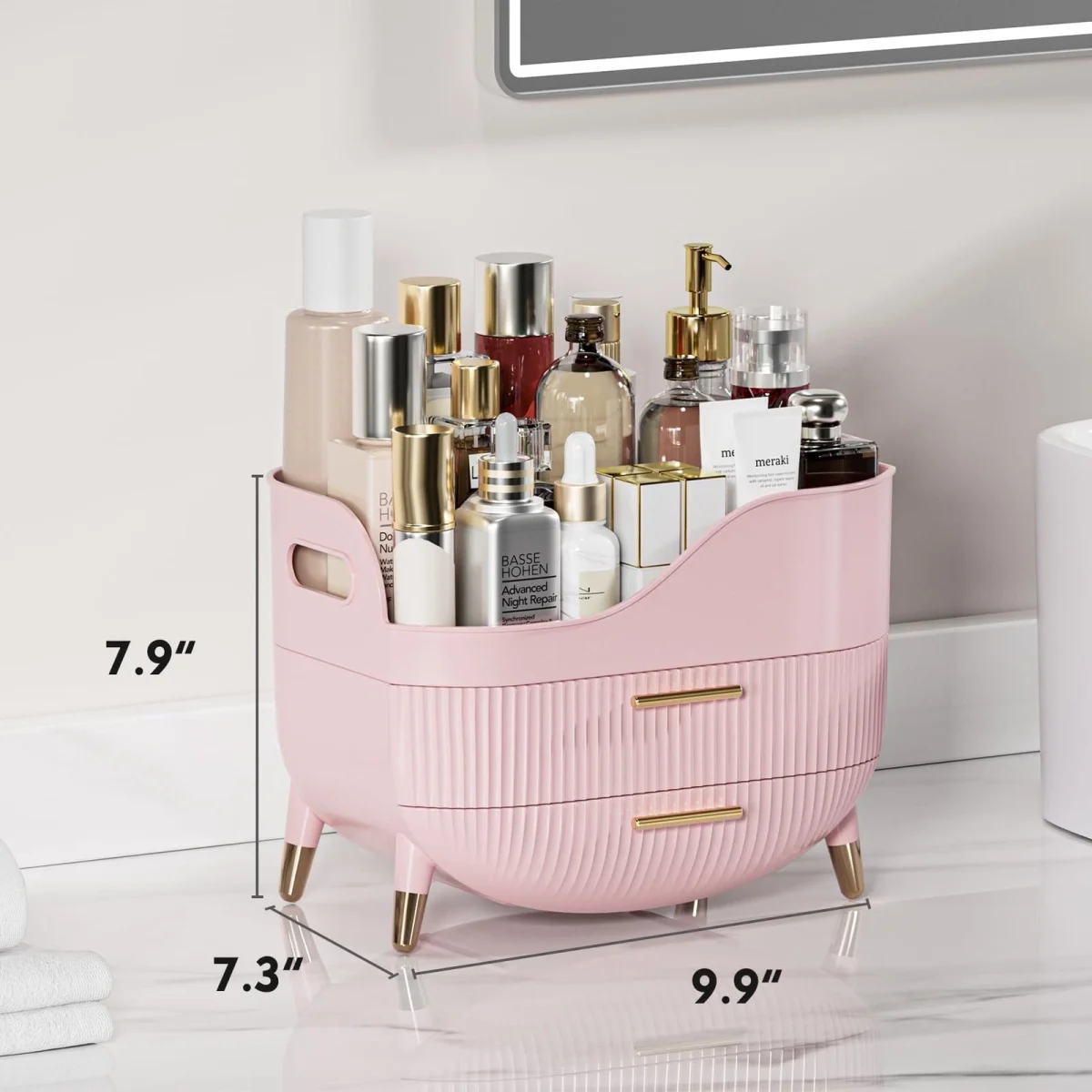 Makeup Organizer Cosmetic Storage Cases Vanity Large Capacity Skincare - Image 2