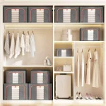 Storage Bins with Metal Frame Stackable Foldable Clothes Organizer - 2Pk - Image 2