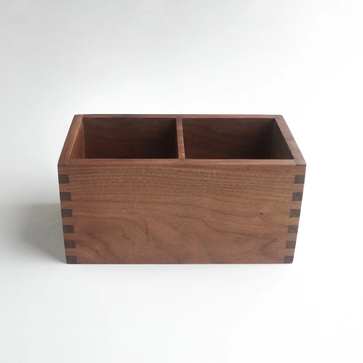 Natural Walnut Wood Makeup Brushes Storage Holder Cube Cosmetic Tools Organizer - Image 3