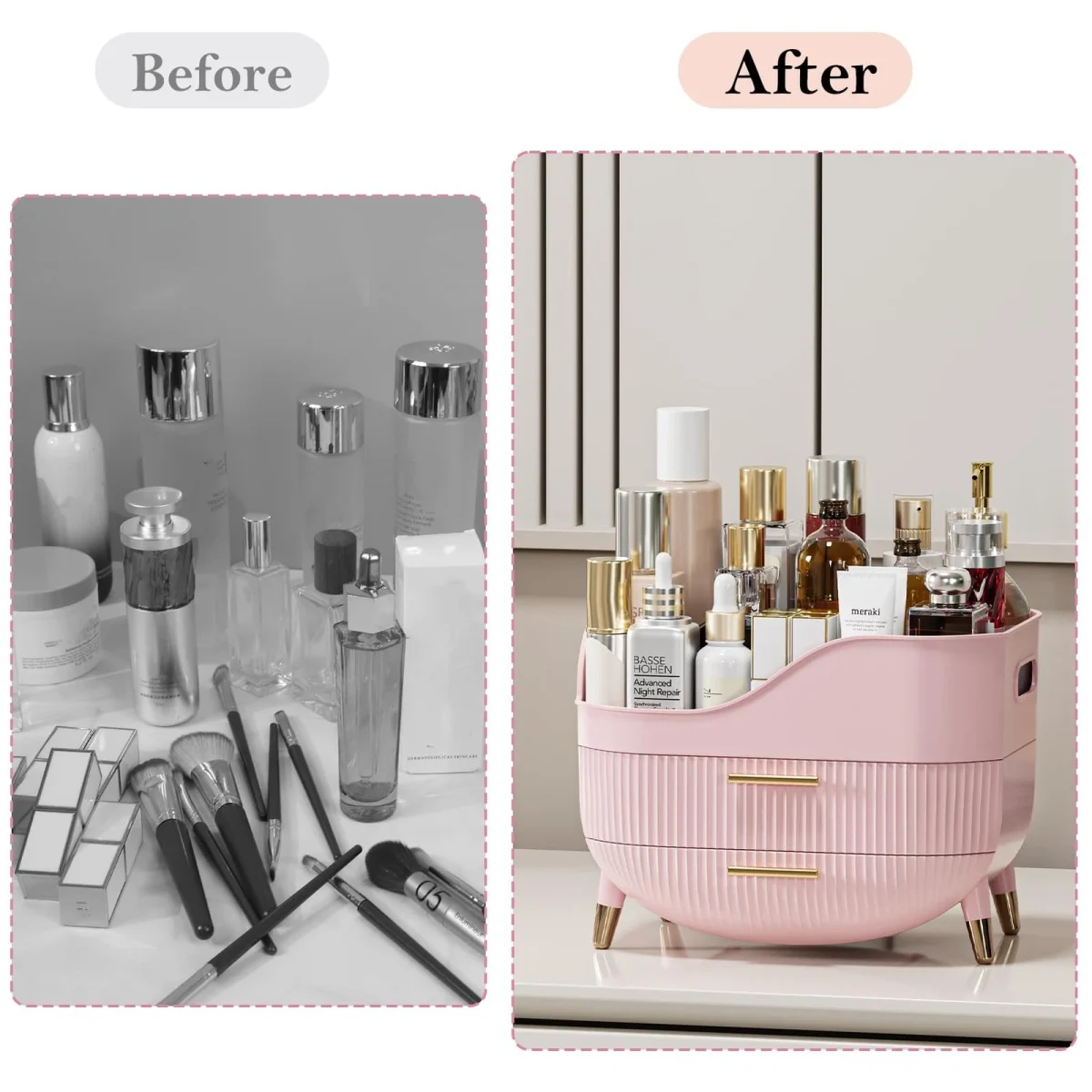 Makeup Organizer Cosmetic Storage Cases Vanity Large Capacity Skincare - Image 3